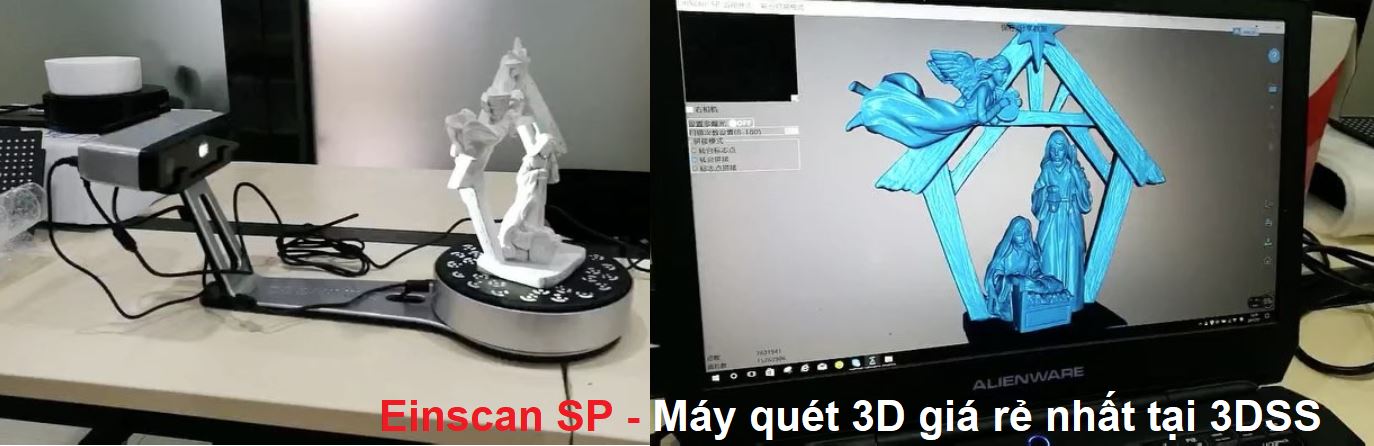 Einscan SP - Máy quét 3D giá rẻ, sử dụng đơn giản nhất tại 3D Vietnam