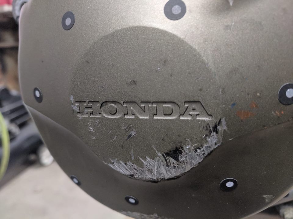 3D scanning a Honda motorcycle engine with the EinScan Pro Plus 3D scanner.
