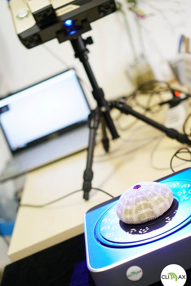 3D scanning a Honda motorcycle engine with the EinScan Pro Plus 3D scanner.