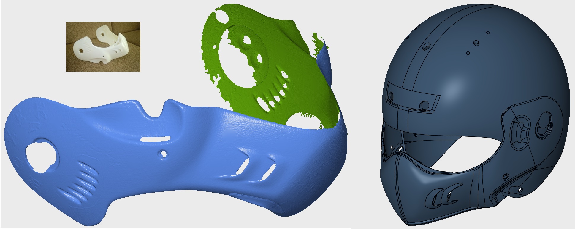A 3D scanner plus reverse engineering software is the best solution for COMPLEX parts that need the highest ACCURACY. Reverse engineering software solves the problem.