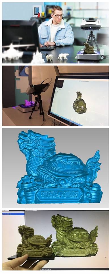 Máy quét 3D Einscan Pro plus là máy quét 3D đa năng. Quét con rùa trên máy scan 3D - máy quét 3D Einscan Pro Plus thực hiện bởi shining3d...
