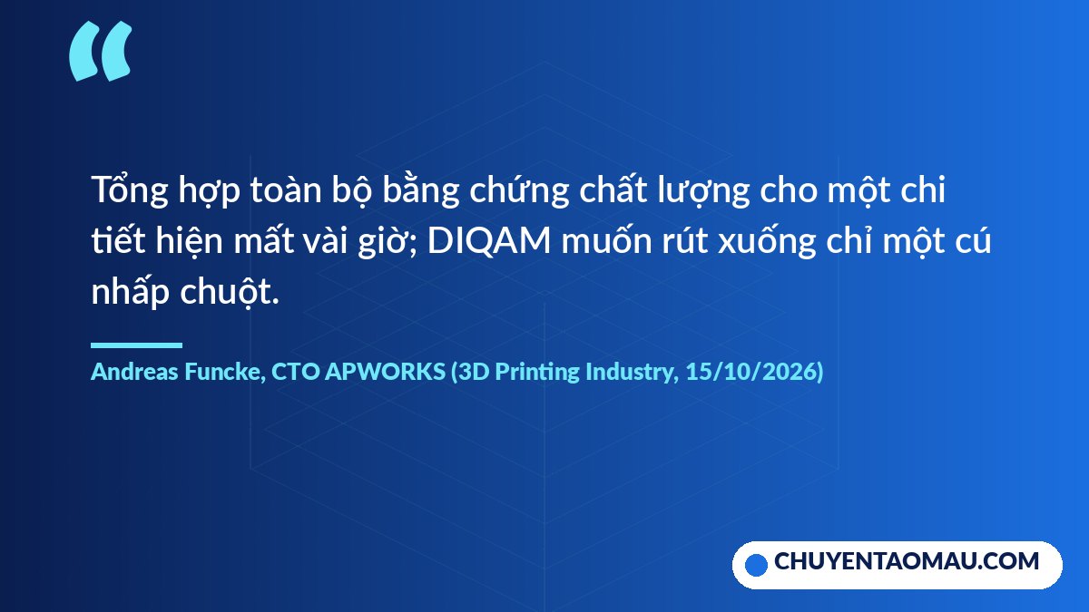 Quote on cutting the time needed to compile qualification records for 3D printed parts