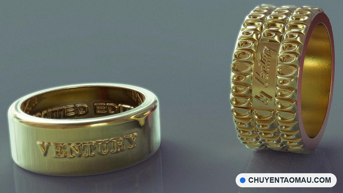3D-designed gold rings